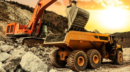 Excavator & Dump Truck