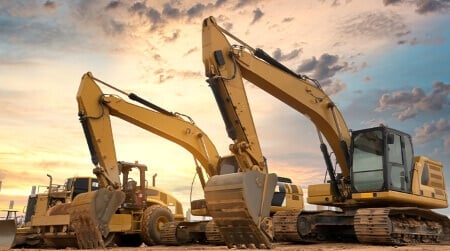 Excavators, Compactor, & Dozer
